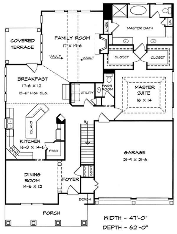Main Floor Plan for House Plan #714542