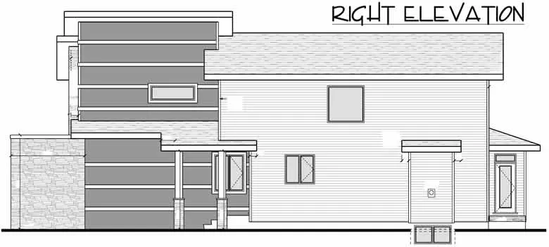 Right Elevation for House Plan #550152