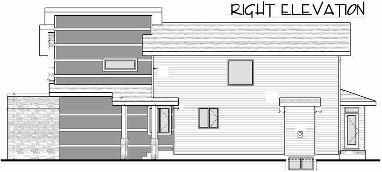 Right Elevation for House Plan #550152