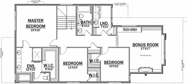 Second Floor Plan for House Plan #550152