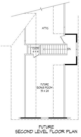 Attic Plan for House Plan #691032