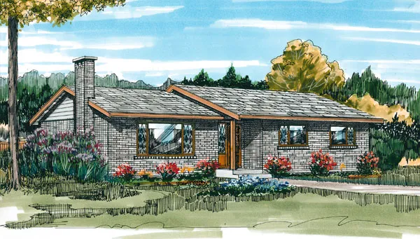 Full Rendering for House Plan #518421
