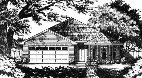 Full Rendering for House Plan #445931