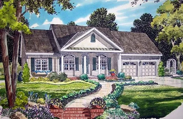 Full Rendering for House Plan #187742