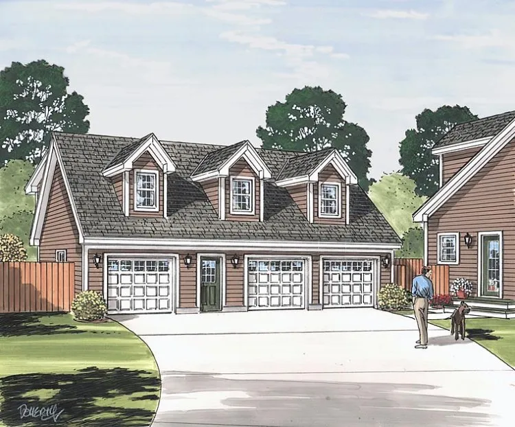 Full Rendering for House Plan #185591