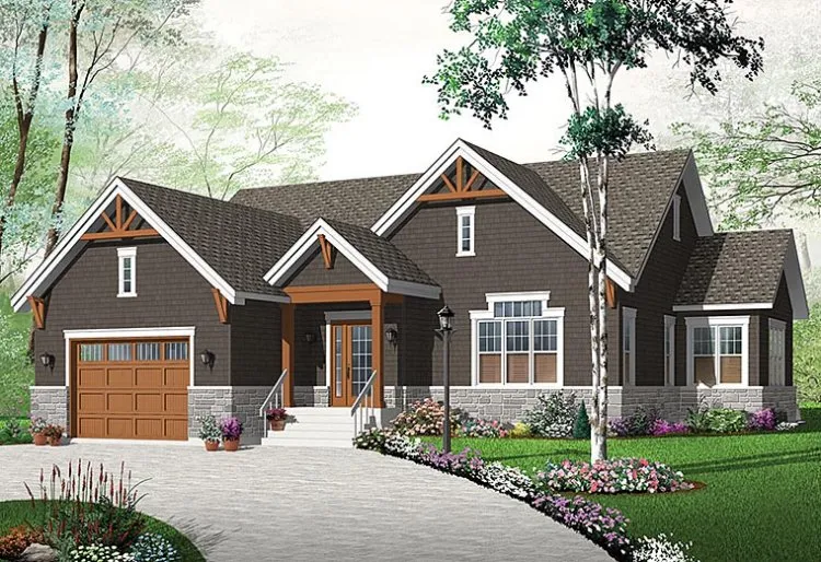 Full Rendering for House Plan #143871