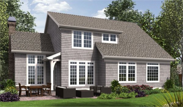 Rear Elevation for House Plan #320912
