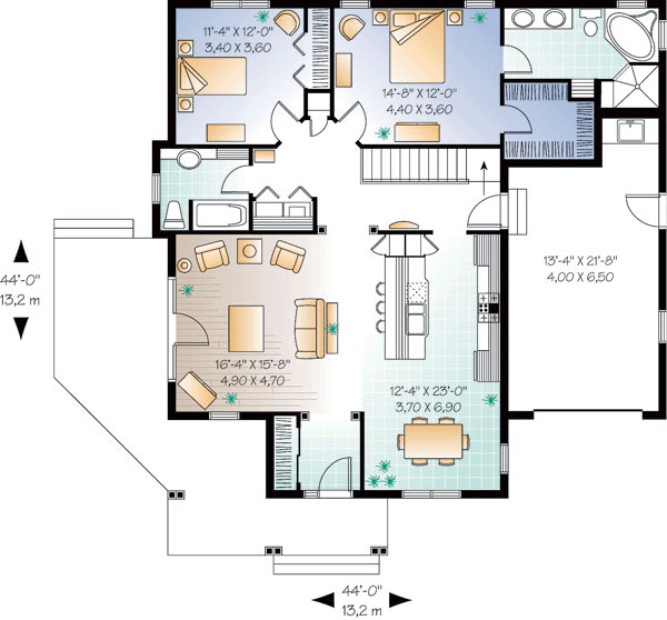 Main Floor Plan for House Plan #143123