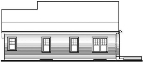 Rear Elevation for House Plan #143123