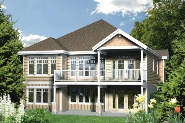 Rear Elevation for House Plan #179261