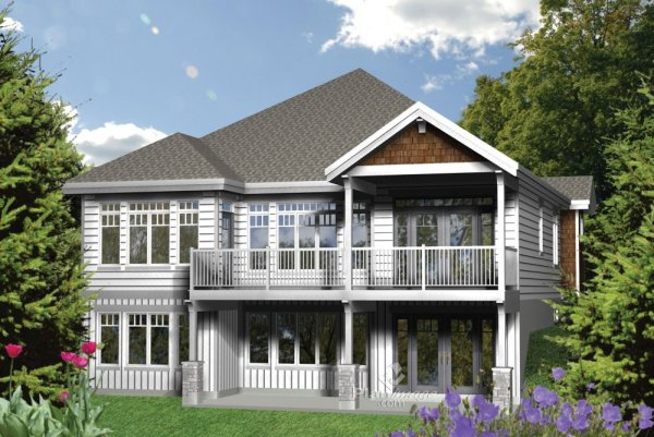 Rear Elevation for House Plan #171261