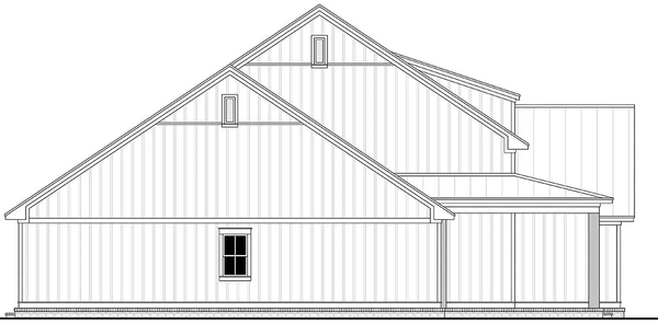 Left Elevation for House Plan #306591