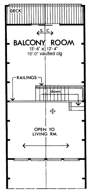 Second Floor Plan for House Plan #290809