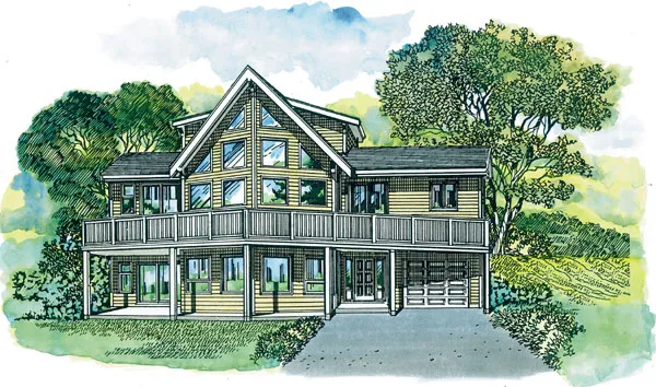 Full Rendering for House Plan #512961