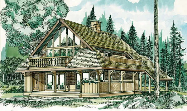 Full Rendering for House Plan #518071