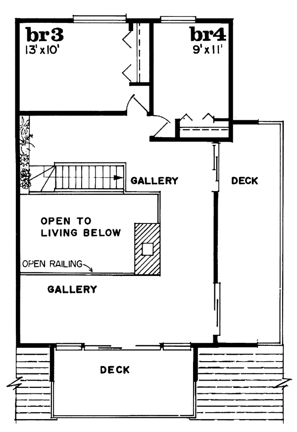 Second Floor Plan for House Plan #518071