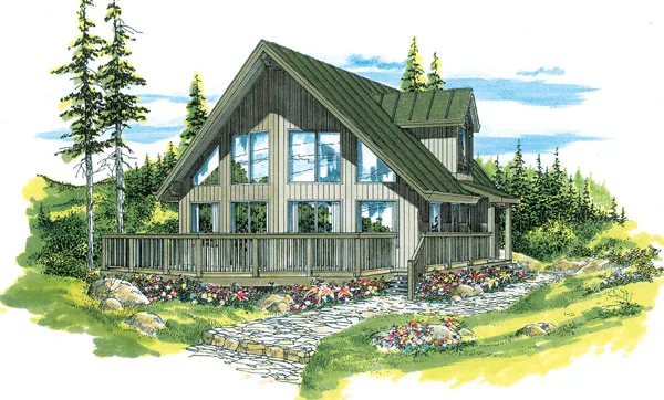 Full Rendering for House Plan #513451