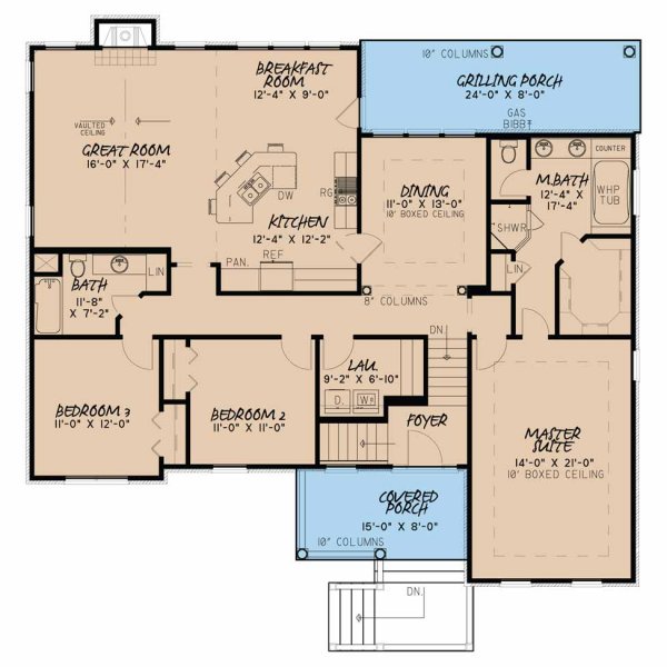 Main Floor Plan for House Plan #315302