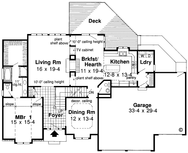 Main Floor Plan for House Plan #189912
