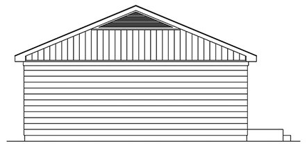 Left Elevation for House Plan #630080