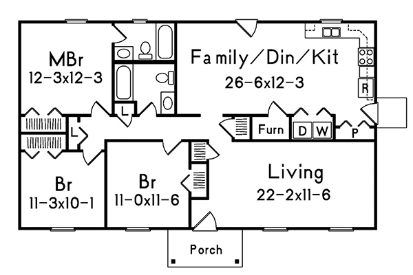 Main Floor Plan for House Plan #635431