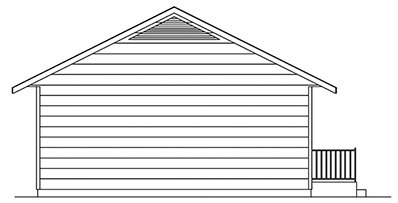 Left Elevation for House Plan #636351