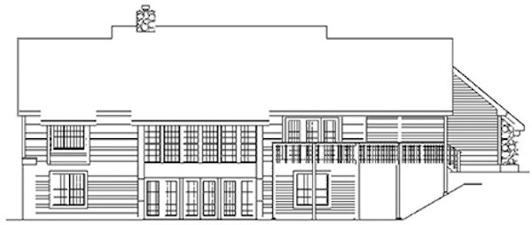 Rear Elevation for House Plan #630842