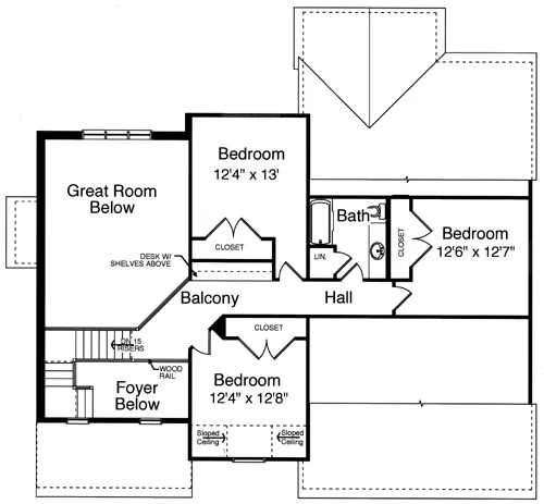 Second Floor Plan for House Plan #534542