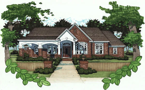 Full Rendering for House Plan #641252