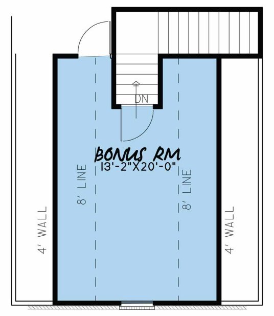 Attic Plan for House Plan #310461