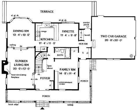 Main Floor Plan for House Plan #625302