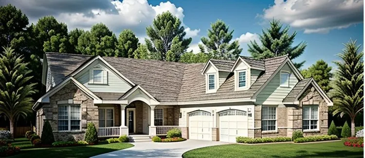 Full Rendering for House Plan #353861