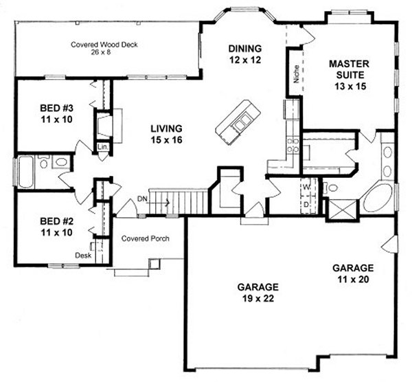Main Floor Plan for House Plan #358141