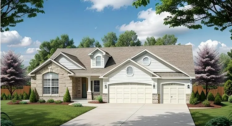 Full Rendering for House Plan #358141