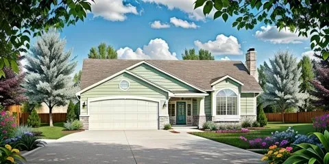 Full Rendering for House Plan #350890