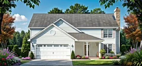 Full Rendering for House Plan #350001