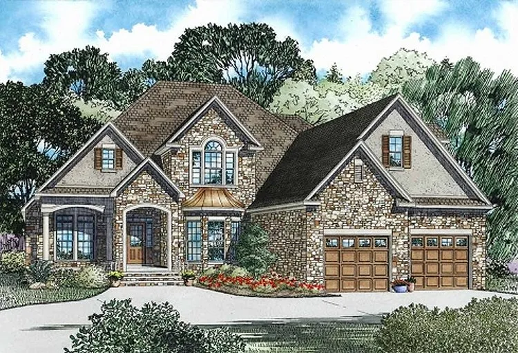 Full Rendering for House Plan #312023