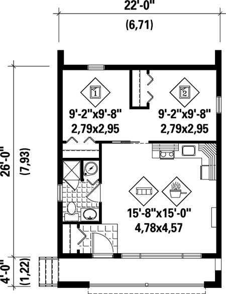 Main Floor Plan for House Plan #172750