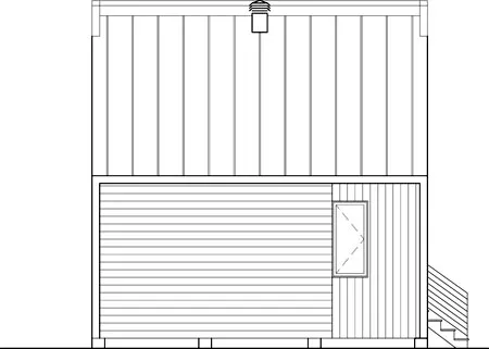 Rear Elevation for House Plan #172750