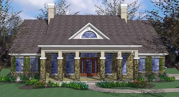 Full Rendering for House Plan #645681