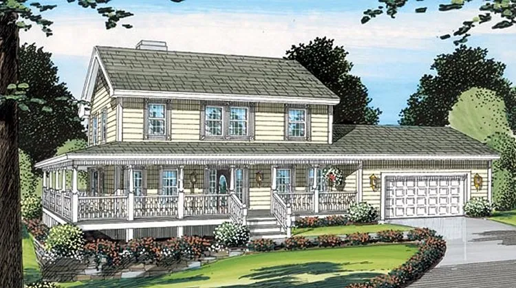 Full Rendering for House Plan #181044