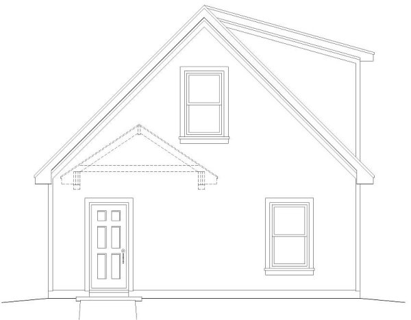 Rear Elevation for House Plan #694571