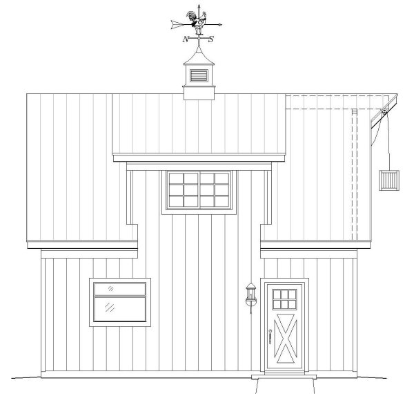 Left Elevation for House Plan #690840
