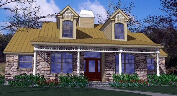 Full Rendering for House Plan #642981