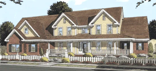 Full Rendering for House Plan #241544