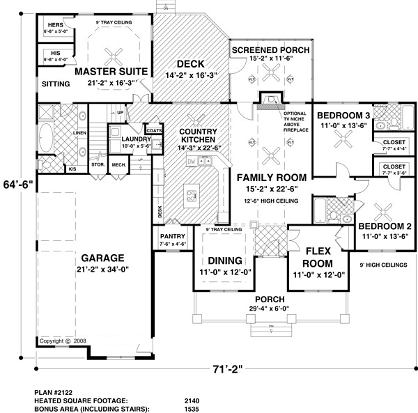Main Floor Plan for House Plan #270412
