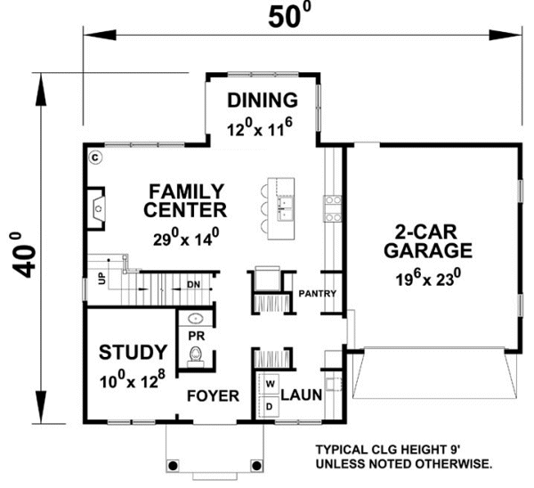 Main Floor Plan for House Plan #150502