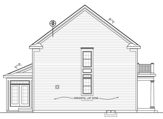 Left Elevation for House Plan #150502
