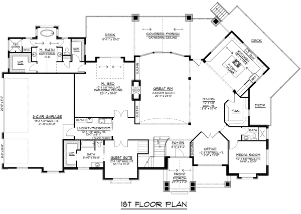 Main Floor Plan for House Plan #759474