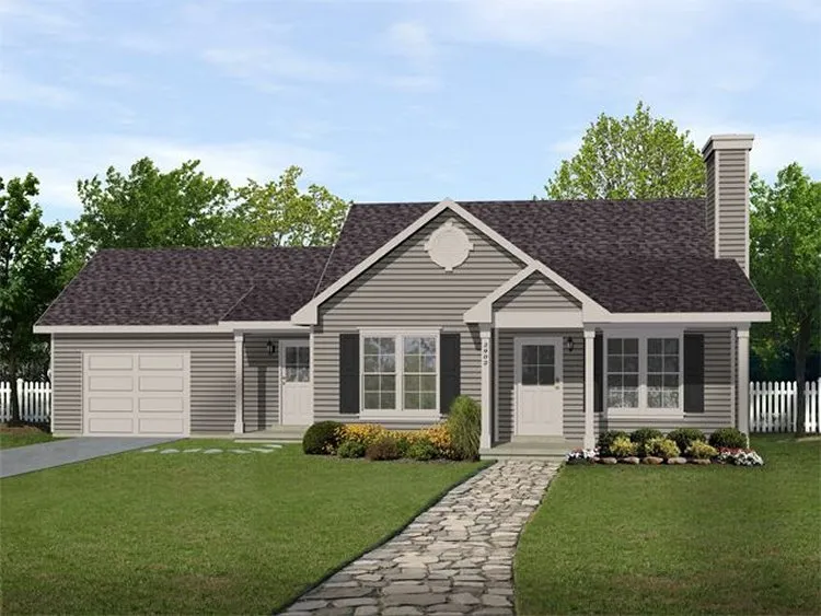 Full Rendering for House Plan #412092
